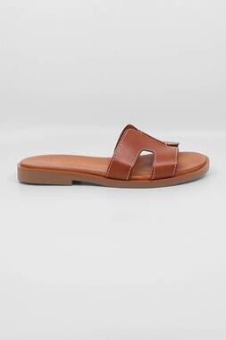 NEW PAVEMENT women's pam leather sandals in tan